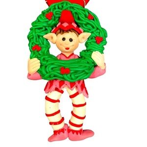 Whizzo The Elf, Polymer Clay Handmade Ornament From Deb & Co.